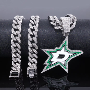 Collar con Colgante de Estrella en Oferta, Incrustado con Esmalte, Estilo Hip Hop, Joyería Masculina al por Mayor - Product Image 4