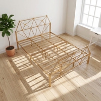 Lit en métal de luxe simple, design moderne et minimaliste, écologique, démontable, simple ou double, pour chambre d'étudiant