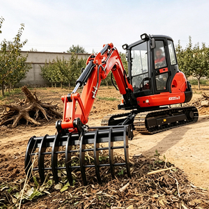 Râteau à racines pour mini-excavatrice, prix usine, 1-4 tonnes, équipement <span class=keywords><strong>de</strong></span> construction robuste - Product Image 3