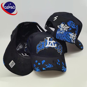Casquette de baseball QZFSO personnalisée unisexe, nouvelle collection, en daim, avec visière doublée satin, style Era 5 panneaux, broderie 3D, quatre saisons, ornée de strass - Product Image 1