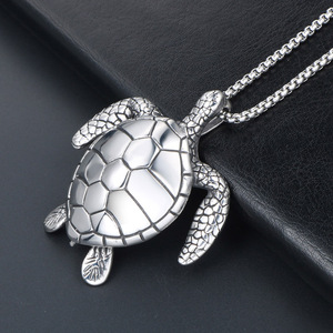 <b>Titanium</b> Steel Turtle Pendant Necklace Unisex Animal Zodiac Gift SP749 - Product Image 2