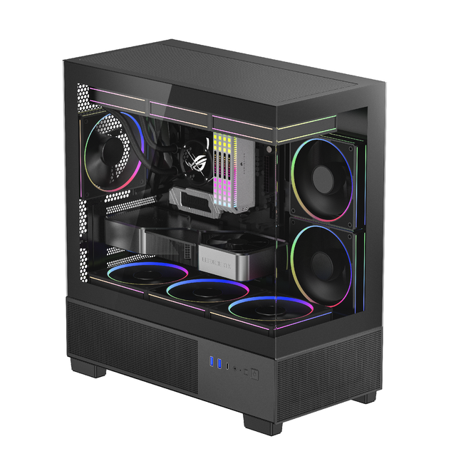 H6 Two Side Tempered Glass Panoramic View Peak Performance Computer Gaming Case Micro ATX Case HD USB3.0 Pc Gamer Case