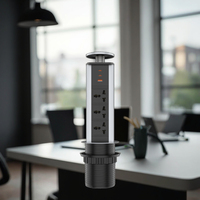 Nouvelle prise de courant universelle escamotable 10/16A avec chargeur USB PD 67W, 2 ports TYPE-C et 1 port USB-A, prise de table avec prises US/EU/UK/AU