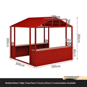Carrello Espositivo Commerciale per Mercato Notturno, Stand Stradale, Carretto Fiori, Gazebo Smontabile per Eventi, Espositore Promozionale in Ferro - Product Image 6