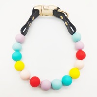 Collier pour chien et chat personnalisé Meila, élégant et luxueux, en cuir PU solide, imperméable, avec fourrure et rubans, pour toutes les saisons