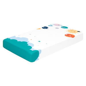 La stampa organica del letto di bambino dei GOTS del cotone di abitudine 100% misura l'insieme di strato montato presepe del materasso della <span class=keywords><strong>culla</strong></span> di dimensione Standard - Product Image 3