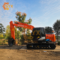 Б/у гусеничный экскаватор Hitachi ZX120, 12 тонн, 0,52 м, с малой наработкой часов, импорт из Японии, для развития сельскохозяйственных угодий