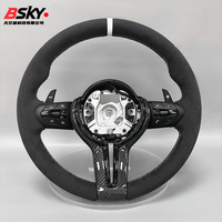Volant en cuir suédé et fibre de carbone amélioré, compatible avec BMW F36 F30 F10 F15 F20 F22 F35 F18 F45M3 M5 E46 E87 E70 E90 E91