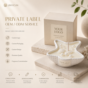 Maßgefertigte Meeresmuschel-Duftkerzen Meersalz-Karamell Keramik-Deko Gemischte Designs Großhandel Private Label Geschenkkerzen-Kollektion - Product Image 4