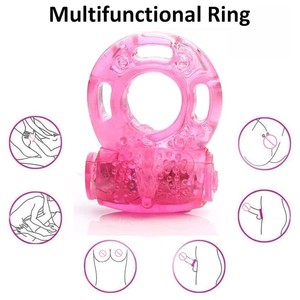 Anillo Vibrador para Pene de Frecuencia Única y Potente, Anillos de Silicona Flexibles para Hombres - Product Image 2