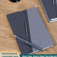 Carnet de notes A5 personnalisable en cuir PU multicolore avec recharge de stylo, marque privée, idéal pour les étudiants, directement de l'usine.