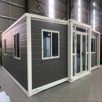 Maison conteneur de luxe extensible et démontable avec revêtement en bois pour villa de jardin ou complexe hôtelier