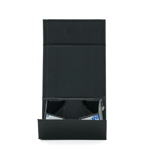 Caja de Regalo Magnética de Lujo Personalizada en Forma de <span class=keywords><strong>Libro</strong></span>, Embalaje de Cartón Rígido Negro con Recubrimiento UV, Cierre Magnético Reciclable para Vitaminas - Product Image 3