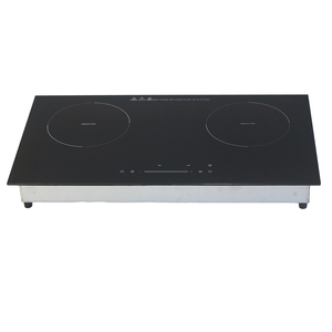 Estufa de inducción eléctrica doble, carcasa de acero inoxidable con Control táctil de <span class=keywords><strong>2</strong></span> quemadores, ahorro de energía, estufa de cocina para Hotel doméstico - Product Image 1