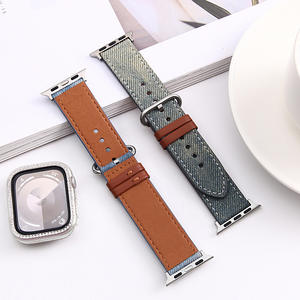 Correas de reloj de mezclilla de 22 mm con hebilla de lona para Apple S10 Huawei GT5, estilo veraniego, azul claro, azul retro - Product Image 2