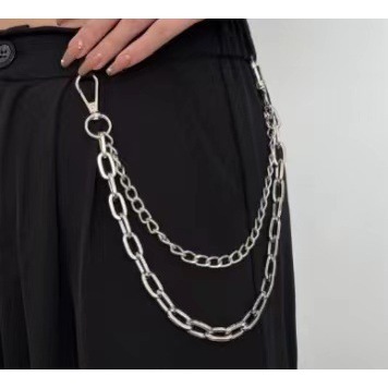 Double-layer trouser chain