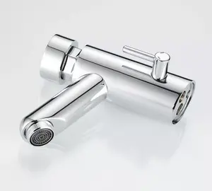 Public Kitchen Bathroom Chrome Plated Self Closing Water Saving Time Delay Faucet Basin Sink Mixer for Home or Outdoor