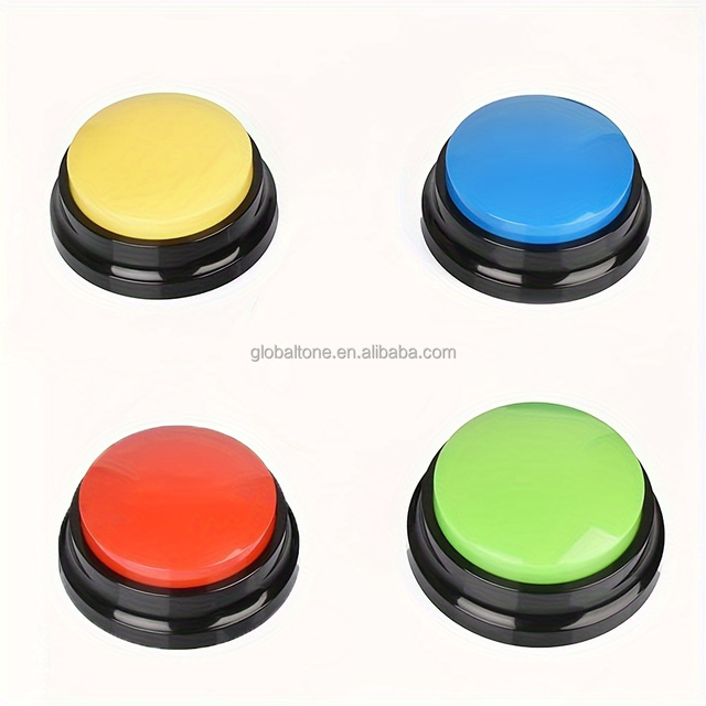 4 Colors Recordable Answer Buzzers Sound Button for Communication Toys Piezo Ceramic Pet Dog Button XJS89-2 for Alarm Sirens