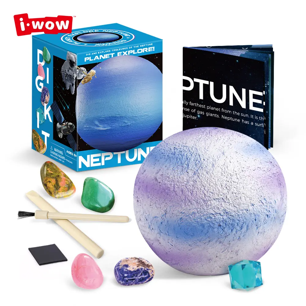 DIY Raum Planet Spielzeug heiß verkaufen neues Produkt Planet Spielzeug Set für Kind 5 Edelstein Mineral graben es aus Neptune Modell Set
