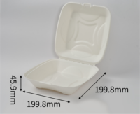 Vaisselle jetable, boîtes à lunch micro-ondables de 8 pouces, qualité alimentaire, pour les restaurants à emporter, en papier et en bagasse
