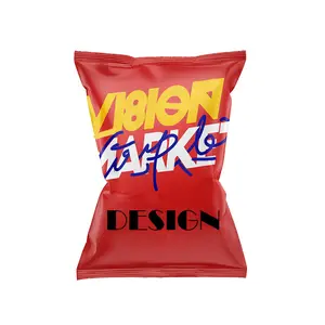 Custom Printed Logo Biodegradable Aluminum Foil Plastic Ice Cream Powder Potato Chips Pouch Middle Sealing Bag