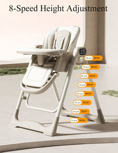 Kursi ayunan elektrik portabel anak-anak, kursi ayun makan bayi tinggi, kursi makan - Product Image 4