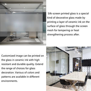 Verre décoratif trempé et sérigraphié de 8 mm, 10 mm, 12 mm, prix usine personnalisé - Product Image 2