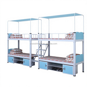 Lit superposé en métal simple Zoshine en gros, cadre de lit double pour étudiants et adultes, idéal pour les écoles et les logements de travailleurs - Product Image 3