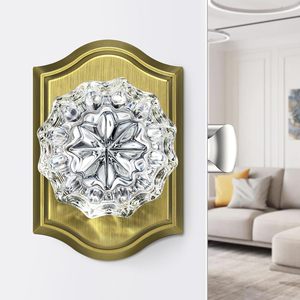 Poignée de porte en verre Calzibeno, laiton antique, cristal, design vintage, poignée de porte intérieure, installation facile - Product Image 1