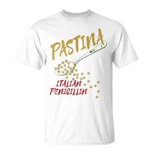 T-shirt Pastina Italian Penicillin bianca girocollo taglia adulto - Product Image 1