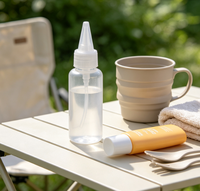 Bouteille Boston en PET de 100 ml (3,3 oz) avec bouchon à embout, sérigraphiée, pour cosmétiques, huiles capillaires, nettoyants visage et parfums - Vente en gros