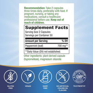 Groothandelsleverancier Oem & Odm Pepermunt Capsule Voor Spijsvertering Gezondheid Kruidengezondheidszorgsupplementen - Product Image 3