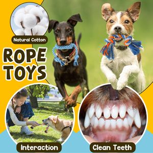 Ball and More Rope Dog Chew Toys <span class=keywords><strong>con</strong></span> lindos juguetes <span class=keywords><strong>para</strong></span> perros chirriantes Paquete de 9 juguetes de lujo <span class=keywords><strong>para</strong></span> la dentición <span class=keywords><strong>para</strong></span> cachorros de perros pequeños - Product Image 5