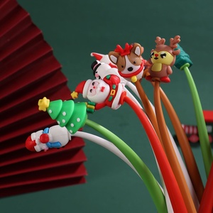 Bolígrafos Antiestrés <span class=keywords><strong>de</strong></span> Navidad con Forma <span class=keywords><strong>de</strong></span> Árbol, Muñeco <span class=keywords><strong>de</strong></span> Nieve, Papá Noel y Reno para Premios Escolares y Suministros <span class=keywords><strong>de</strong></span> Oficina - Product Image 2