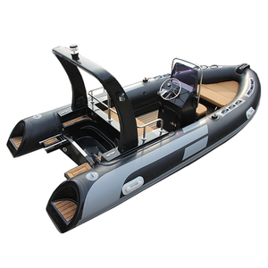 Vente d'usine Hypalon/PVC <span class=keywords><strong>4</strong></span>.8m RIB Boat Deep V Fiberglass Hull Gonflable RIB Boat 480 pour la pêche avec moteur - Product Image 1