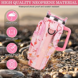 Bolsa Portabotellas de Agua Personalizada con Bolsillo para Teléfono, Portabotellas de Neopreno con Correa para Vaso Stanley de 40 OZ - Product Image 4