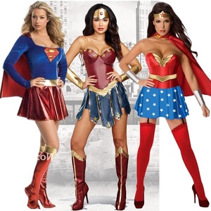 Disfraz de Supermujer para <span class=keywords><strong>Mujer</strong></span>, Disfraz de Fiesta de Halloween, Material de Poliéster, COSPLAY - Product Image 2