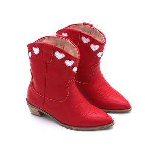 Bottes de cow-girl pour filles, enfants, tout-petits, avec logo personnalisé, faible MOQ, mode occidentale, Noël, petite fille, cœur, bottes de cow-girl - Product Image 3