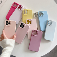 Coque de téléphone Oem en silicone souple mat coloré de haute qualité avec Logo personnalisable et Protection d'appareil photo