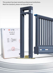 Modèle d'ouverture automatique moderne Conception en aluminium Porte coulissante en porte-à-faux en métal et clôtures - Product Image 3