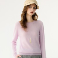 Pull en cachemire 100 % pur pour femme, col rond, coupe ample et ajustée, modèle Joker, vente en gros
