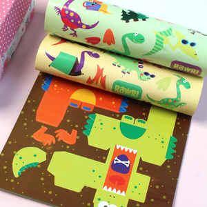 Kit de bricolage en papier pour dinosaures à plier et à jouer, 94 pièces - Jouets éducatifs en origami pour le jeu créatif et l'<span class=keywords><strong>apprentissage</strong></span> des enfants - Product Image 3