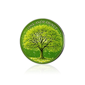 Nouvelle pièce de monnaie en cuivre 2026, plaques de cuivre 2D, feuilles vertes, une once, pièce de monnaie en argent pour la <span class=keywords><strong>d</strong></span>écoration intérieure et la collection - Product Image 5