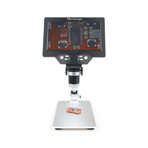Kamera Mikroskop Digital elektronik, kamera mikroskop untuk perbaikan elektronik dengan baterai Lithium lampu