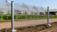 Panneau de clôture en treillis soudé 3D en acier galvanisé, revêtement PVC, double fil, anti-escalade, pour élevages de bétail et protection contre les cerfs