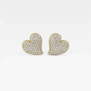 ต่างหูเพชรทรงหัวใจแบบฝังเพชรทรงกลม 3/4 กะรัต ดีไซน์หรูหรา ประกายระยิบระยับ สวยงามอย่างมีระดับ ผลิตจากเพชรที่เพาะเลี้ยงในห้องปฏิบัติการ เหมาะสำหรับเป็นเครื่องประดับสุดหรู - Product Image 5