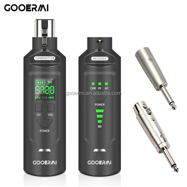 MIM- MD2 XLR Wireless Transmitter and Receiver UHF Wireless Guitar Transmitter Receiver UHF Wireless Guitar Transmitter Receiver