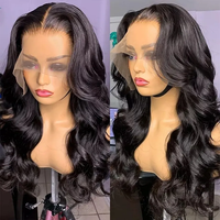 Peluca de Cabello Humano Brasileño con Ondas Suaves y Encaje Frontal HD, Cabello Virgen con Cutícula Alineada, Peluca Completa de Encaje para Mujeres Negras, Venta al Por Mayor