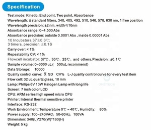 Analizador <span class=keywords><strong>de</strong></span> Química Sanguínea Semiautomático BC07, Equipo <span class=keywords><strong>de</strong></span> <span class=keywords><strong>Laboratorio</strong></span> Portátil con 10 Incubadoras y 3 Temporizadores - Product Image 3