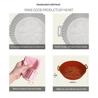 Tapis en silicone pour friteuse à air 60g, pliable, pour cuisson et four à micro-ondes, qualité alimentaire, résistant à l'huile et aux hautes températures HSM-KP7